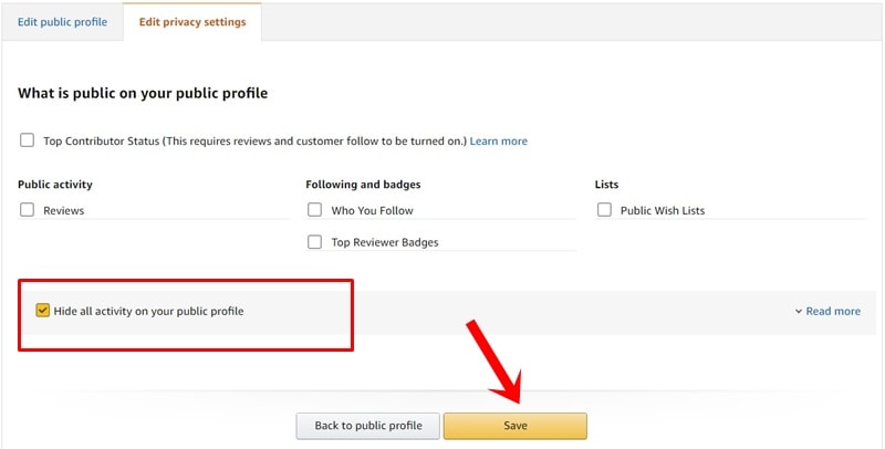 List hide wish address amazon Amazon address