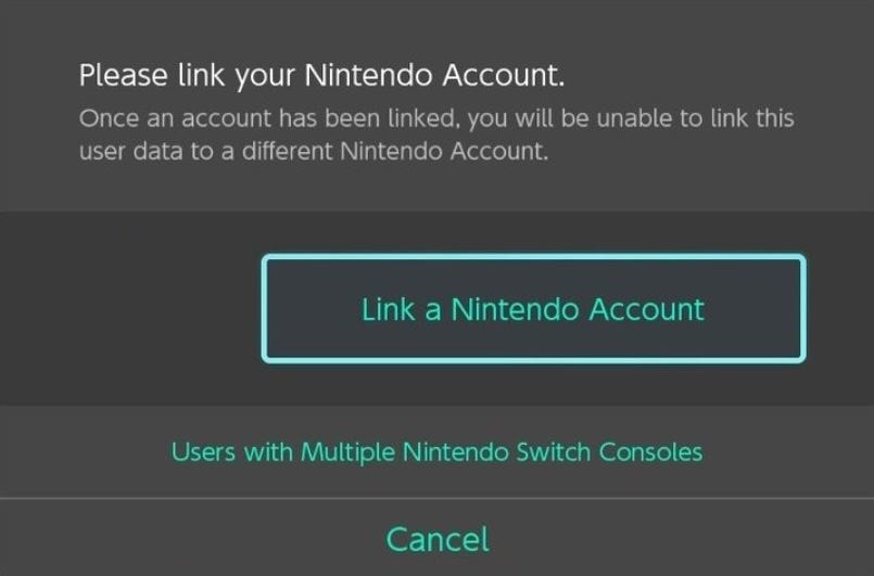 Nintendo switch error