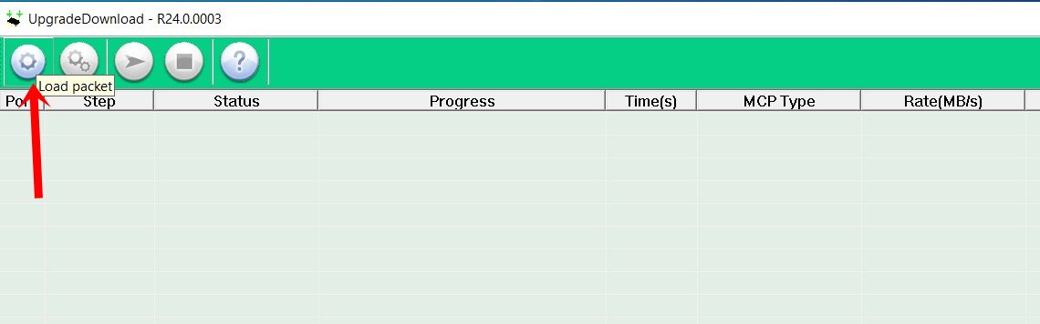 load packet Upgrade Tool