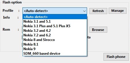 nokia flash tool profile