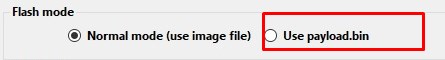 payload bin mode