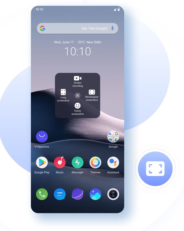 s capture vivo android 11 funtouchos 11