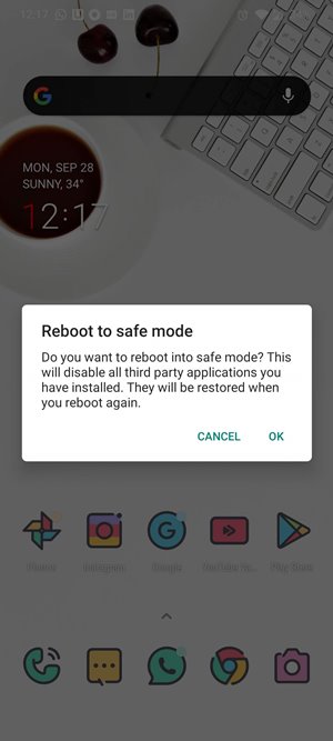 safe mode sim card