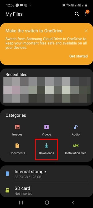 samsung Downloaded Files