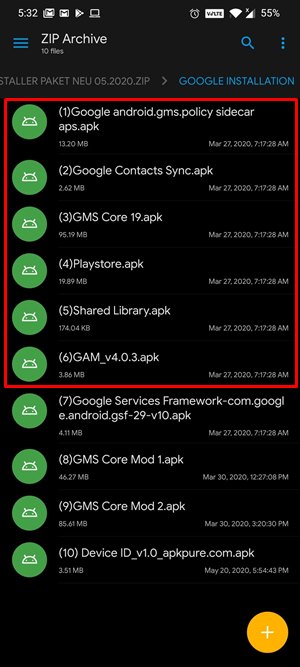 six google apps