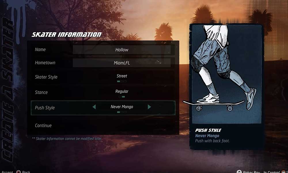 Tony Hawk's Pro Skater 1+2: How to Create-A-Skater mode