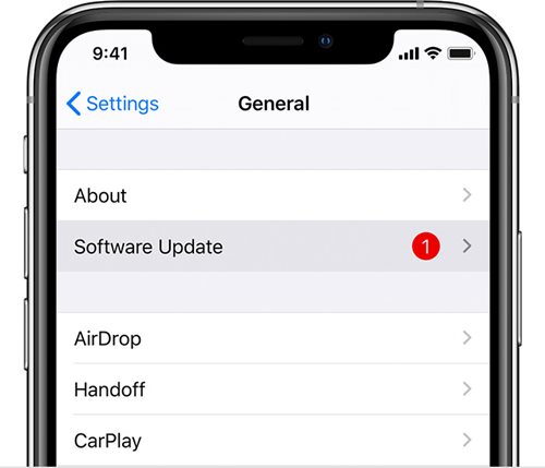 software update iOS 14 iphone