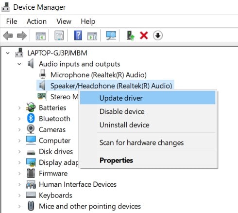 update audio driver