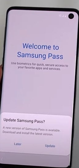 update samsung pass