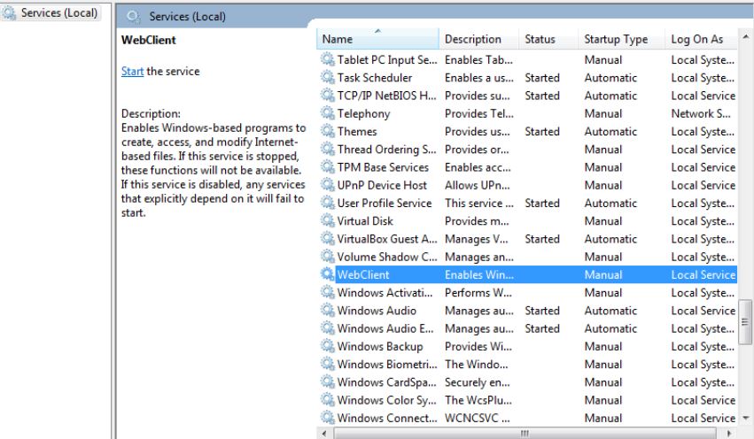 webclient service