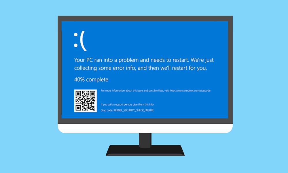 Ошибка проверки безопасности ядра Windows 10