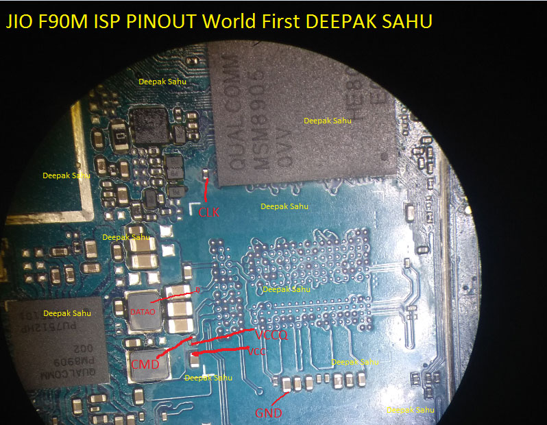 LYF Jio F90M ISP PinOUT