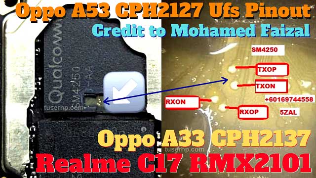 Oppo A53 CPH2127 ISP UFS PinOUT | Test Point | EDL Mode 9008