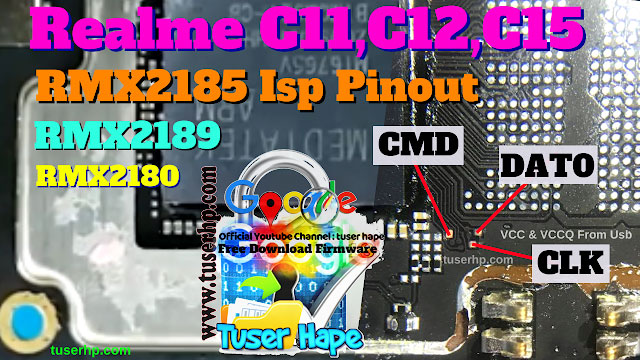 Realme C11 and C12 RMX2185 ISP PinOUT