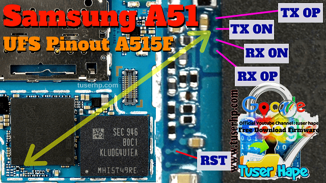 Samsung Galaxy A51 SM-A515F ISP UFS PinOUT
