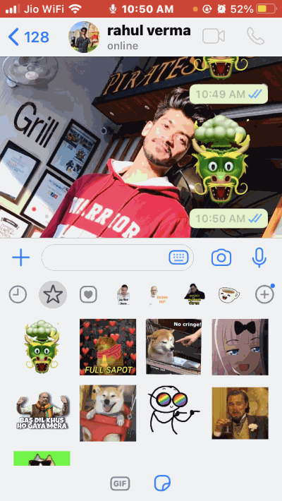 Как использовать стикеры iMessage Memoji в WhatsApp или любых других приложениях