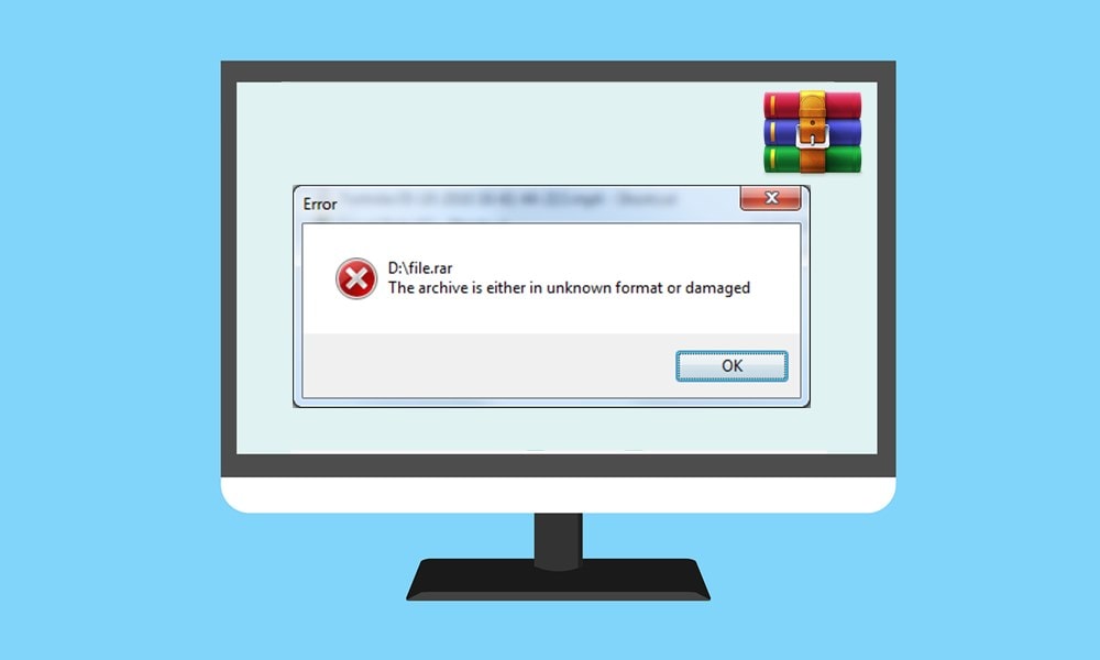rar archive unknown format or damaged
