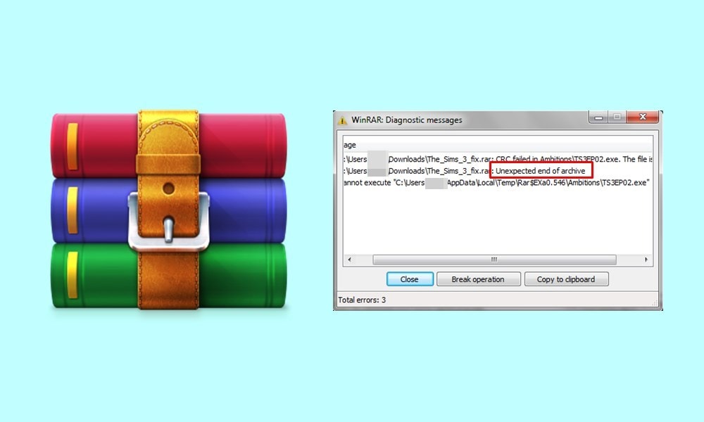 What Is Winrar Unexpected End Of Archive Error