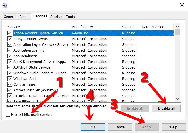 Windows Setup services