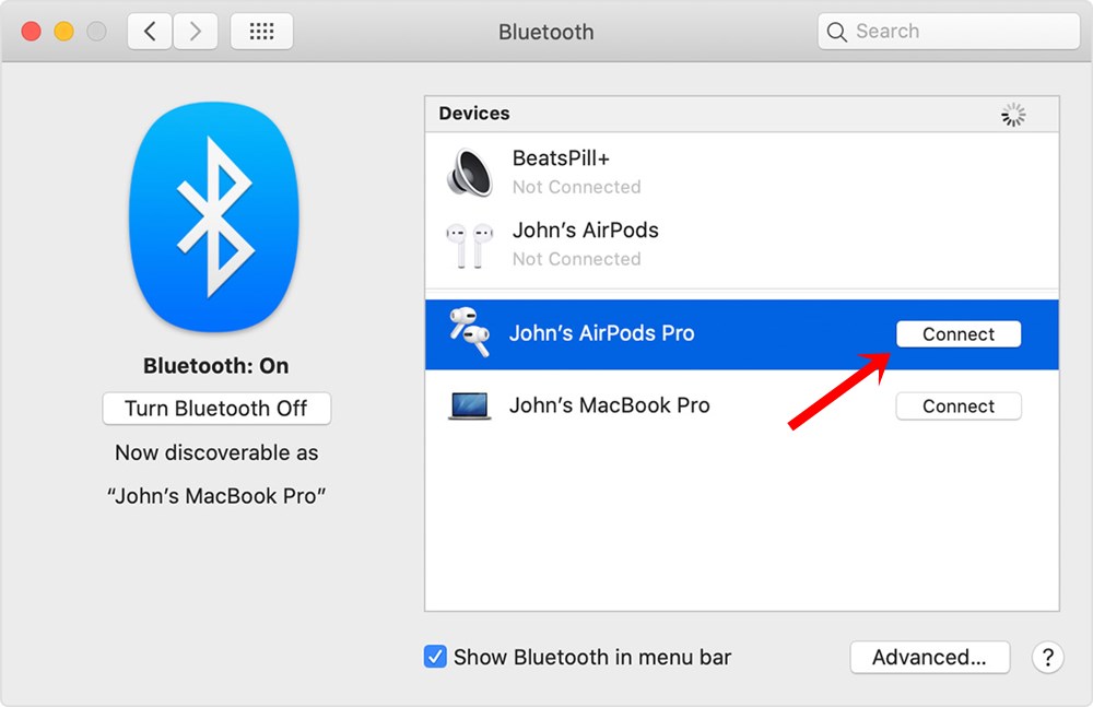 airpods bluetooth mac