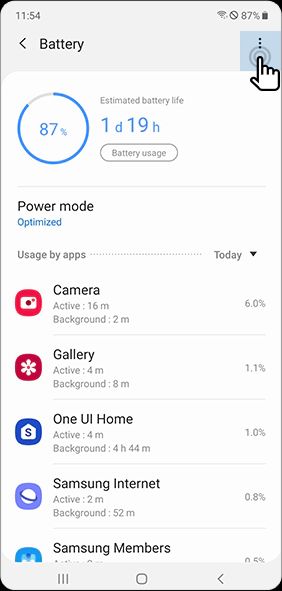 battery optimization samsung pay