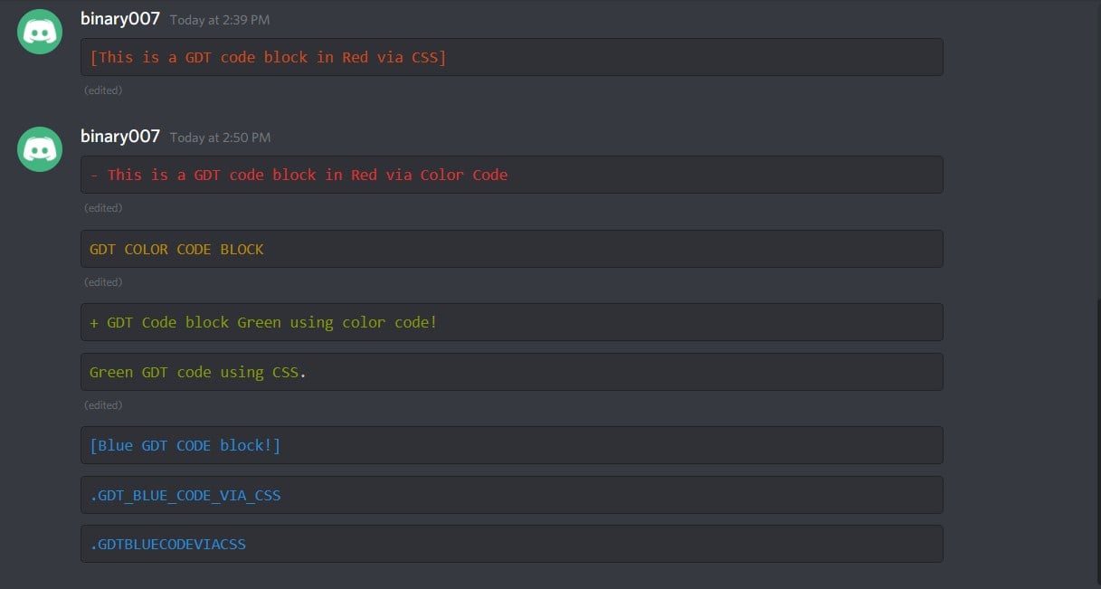 change text color discord