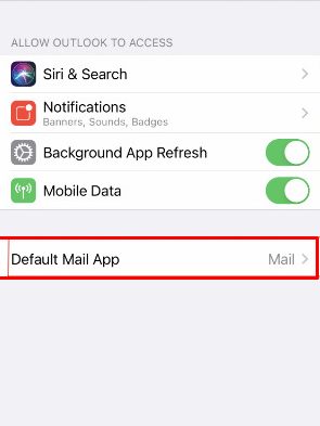 default mail app