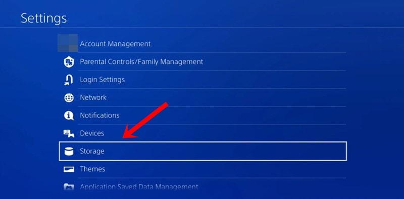 delete game storage ps4