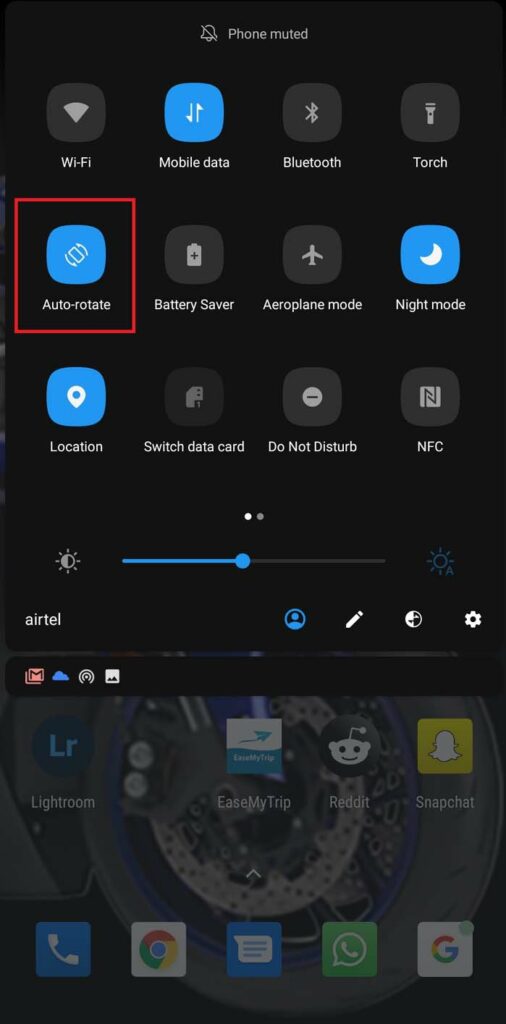 enable auto rotate on Android device