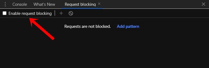 enable request blocking