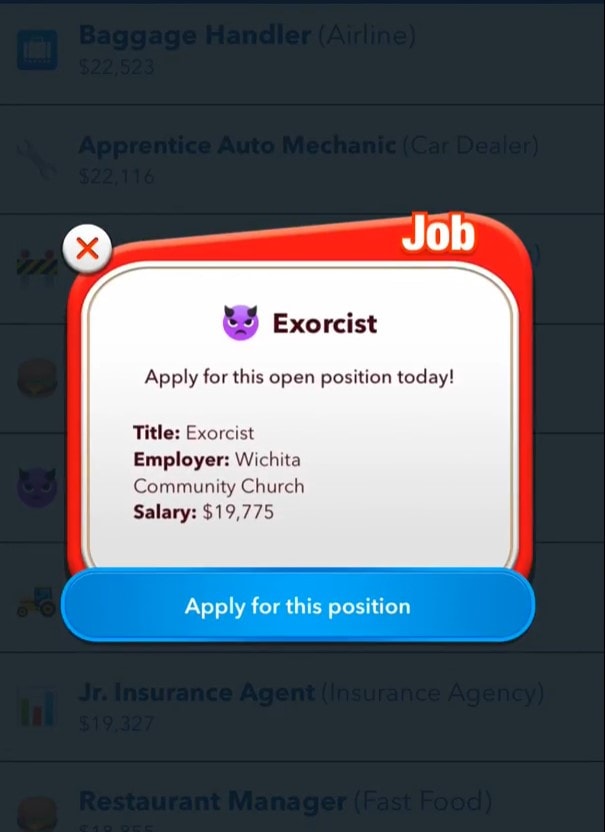 exorcist job