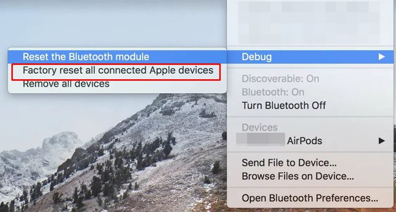 factory reset bluetooth module mac