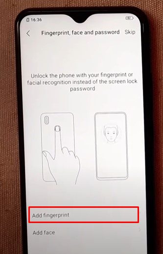 fingerprint face