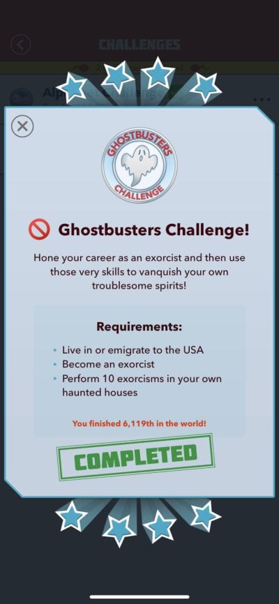 ghostbusters challenge completed