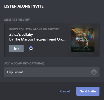 listen along invite preview