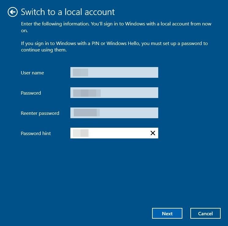 локальная учетная запись-Windows-10