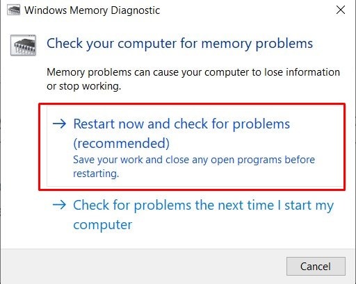 memory diagnose
