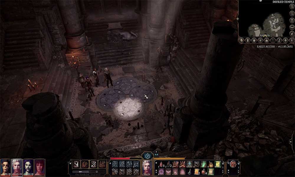 Baldur's Gate 3- Defiled Temple Floor Puzzle to Open the Moon Door