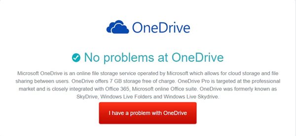 onedrive network status