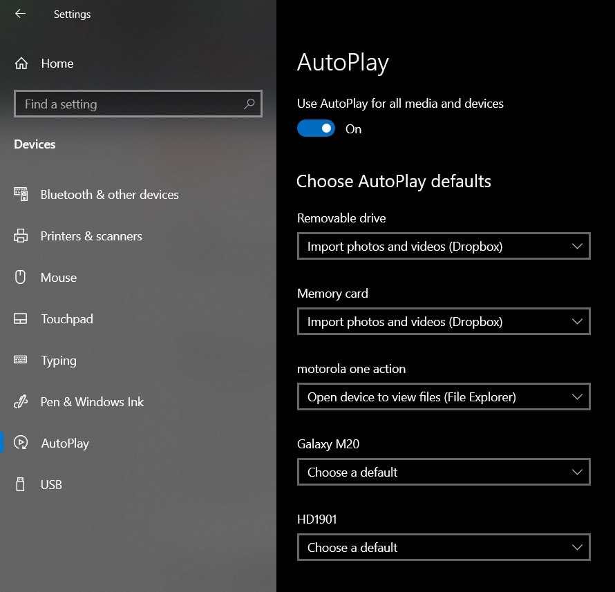 re-enable autoplay windows 10