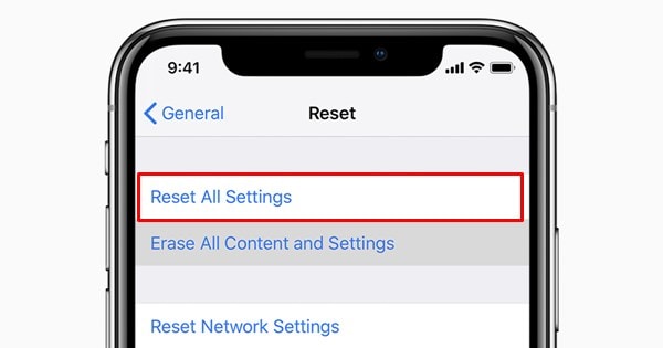 сбросить настройки клавиатуры iphone