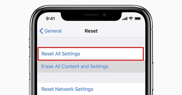 reset settings keyboard iphone