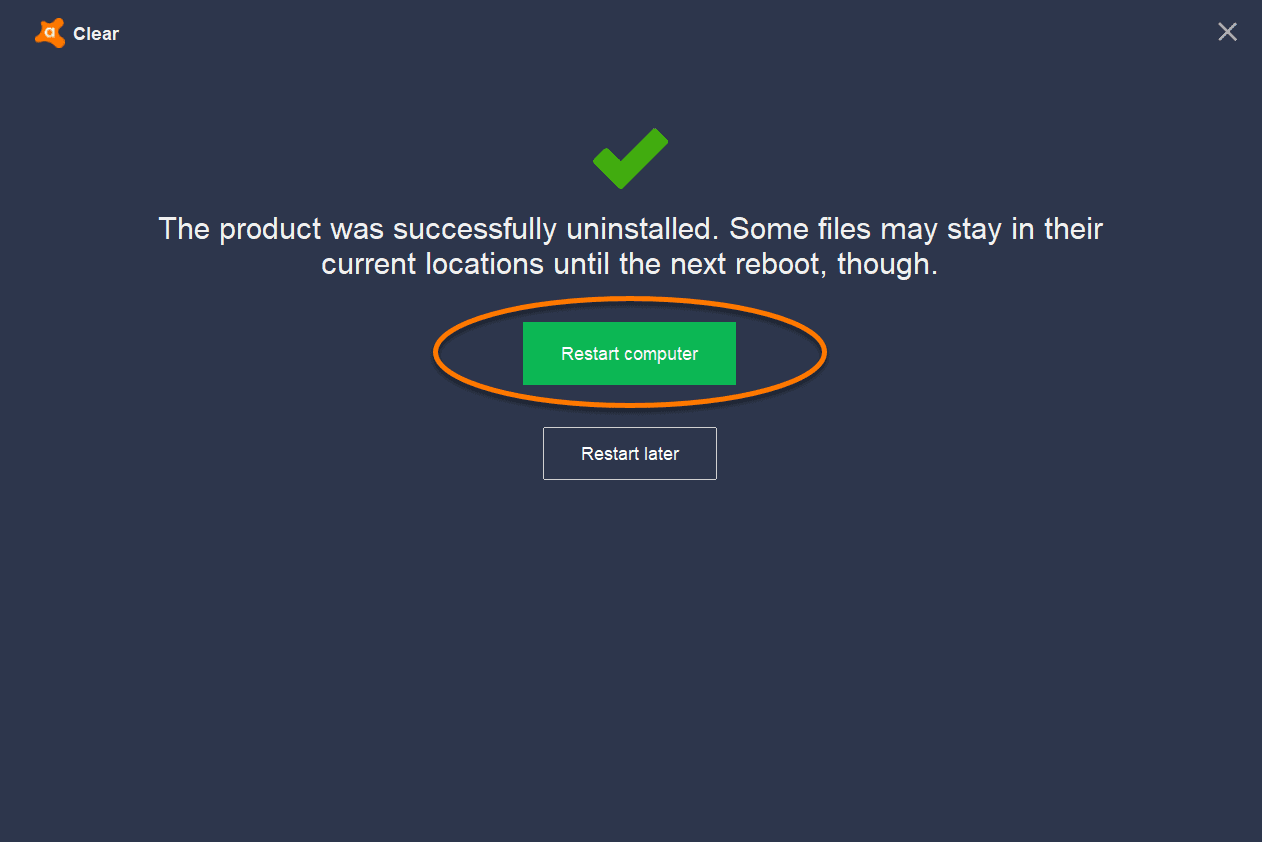 restart avast windows