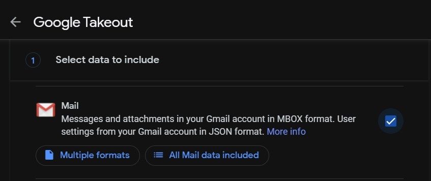 save gmail address data