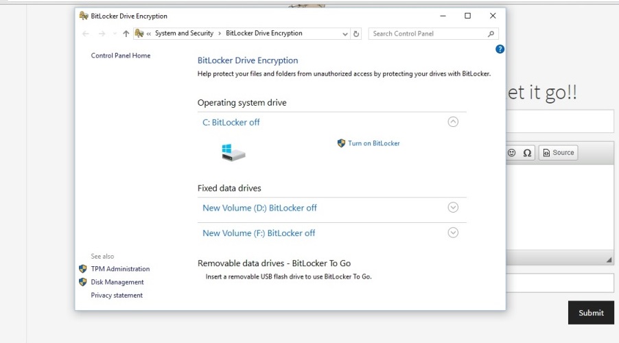 Enable and Set Up BitLocker Encryption on Windows 10