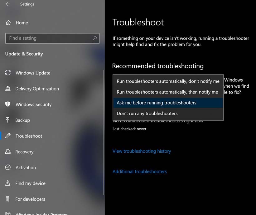 if Hey Cortana is not working use Windows Troubleshoot