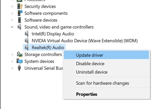 update audio driver