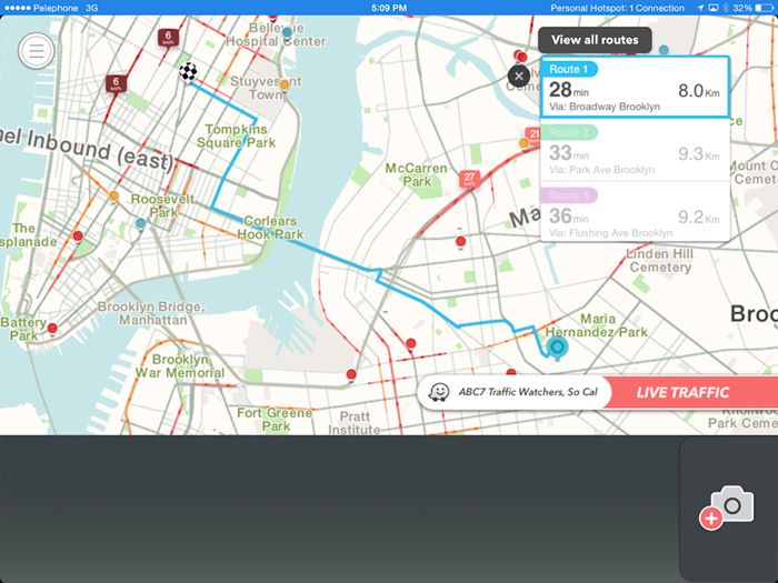 waze routes map