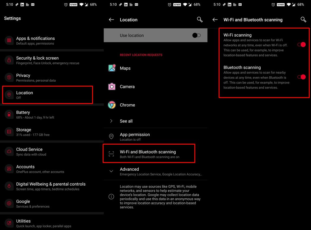 wifi bluetooth scanning