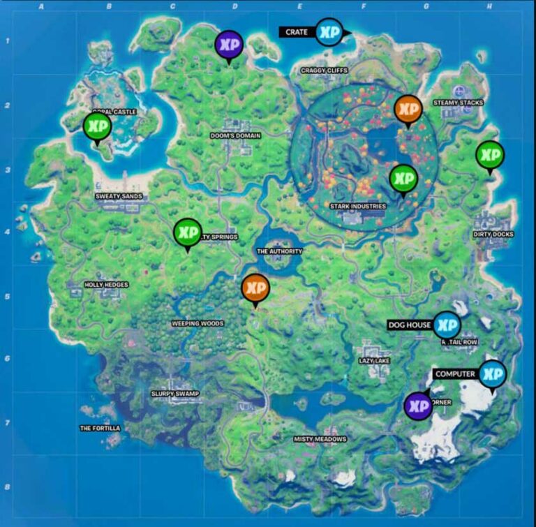 All XP Coin Locations in Fortnite Chapter 2 Season 4